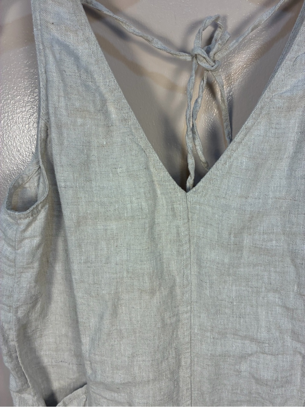 Athleta Retreat Linen V Neck Romper - Picture 4 of 11
